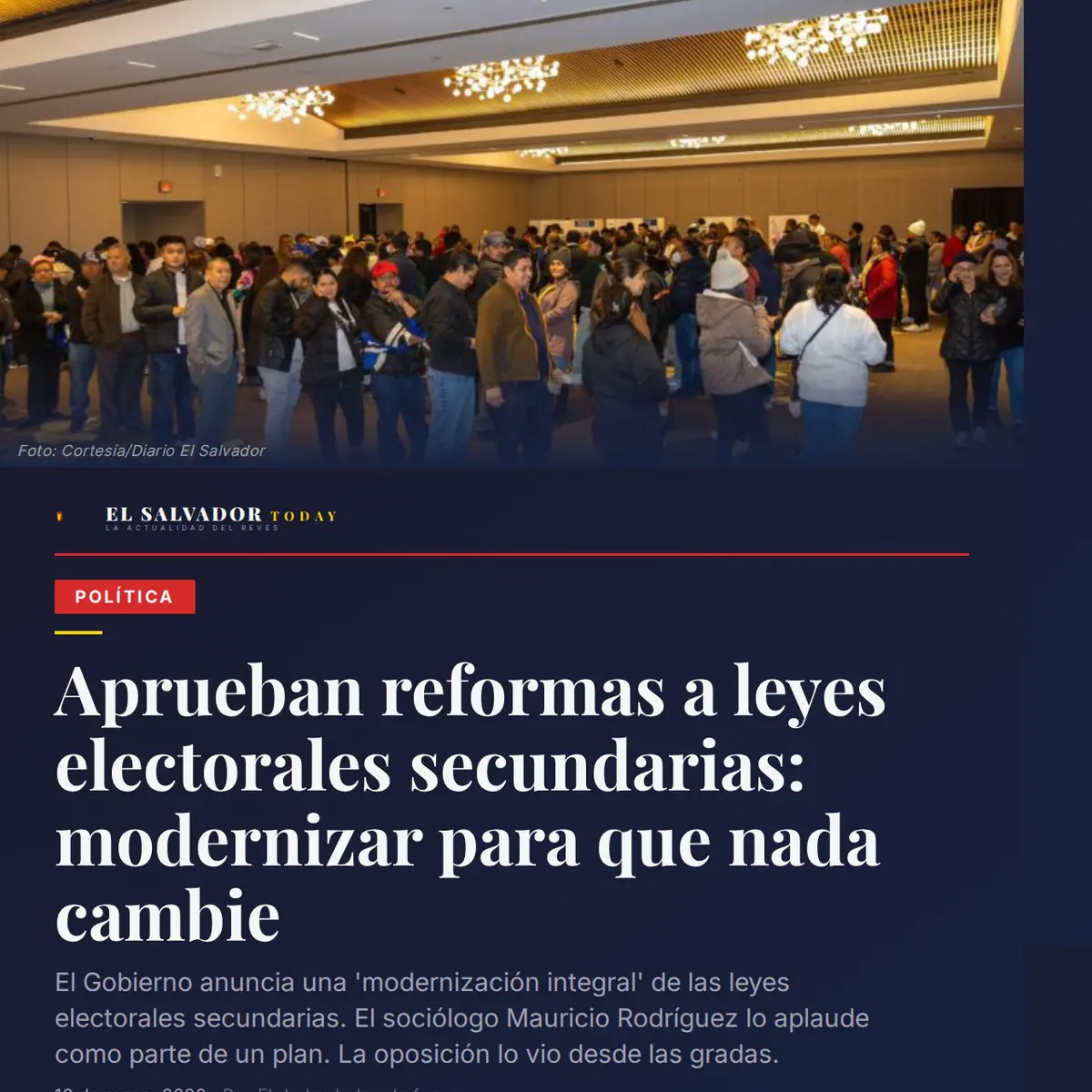 Aprueban reformas a leyes electorales secundarias: