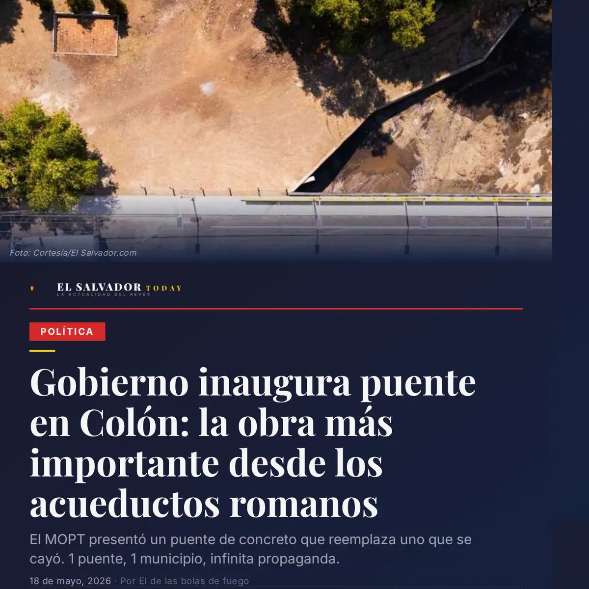 Gobierno inaugura puente en Colón: la obra más imp