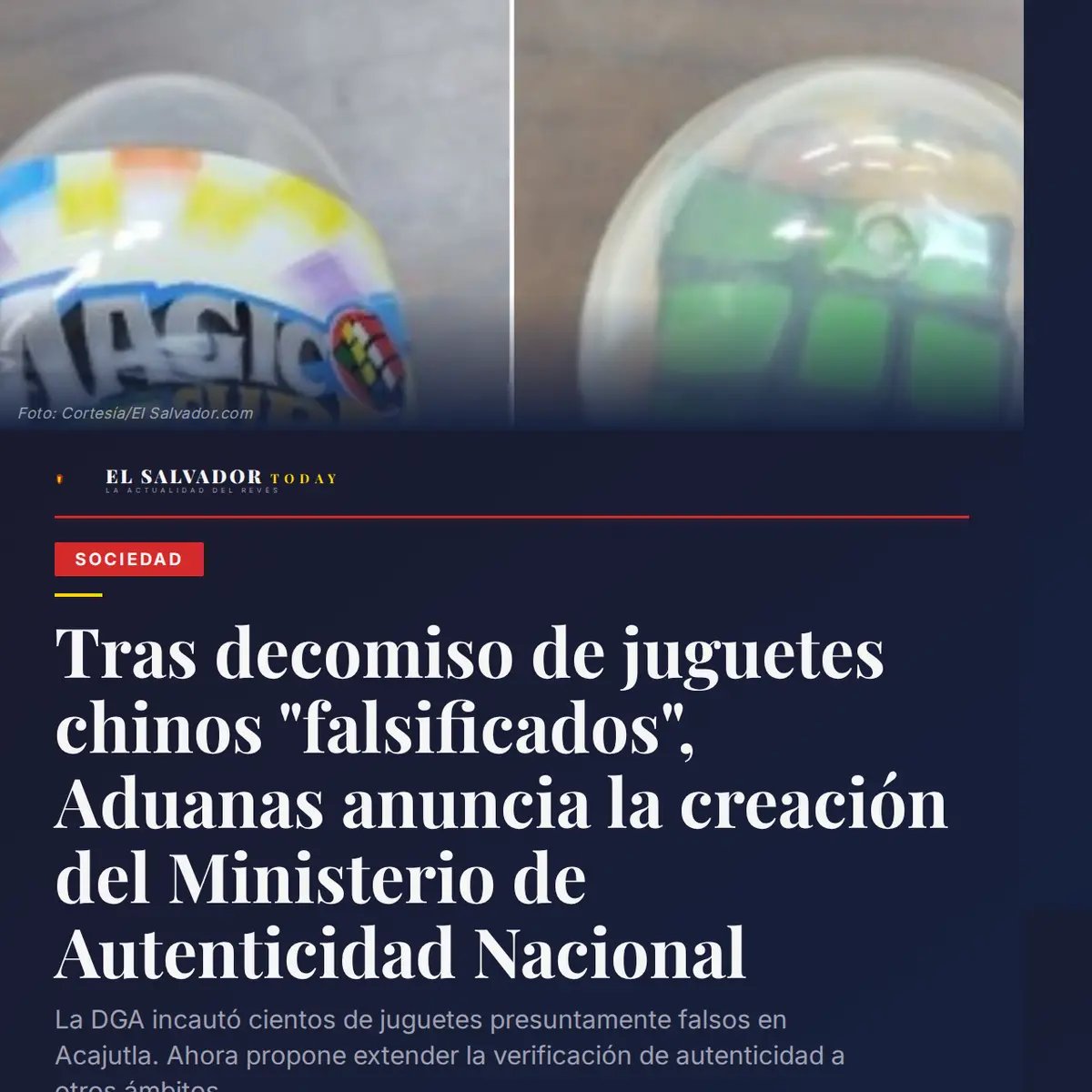 Tras decomiso de juguetes chinos 