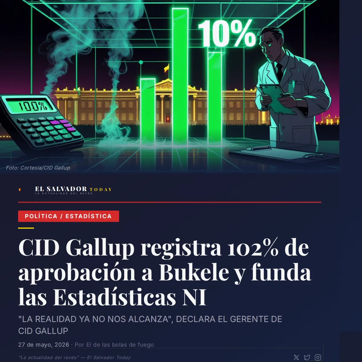 CID Gallup registra 102% de aprobaci&oacute;n a Bu