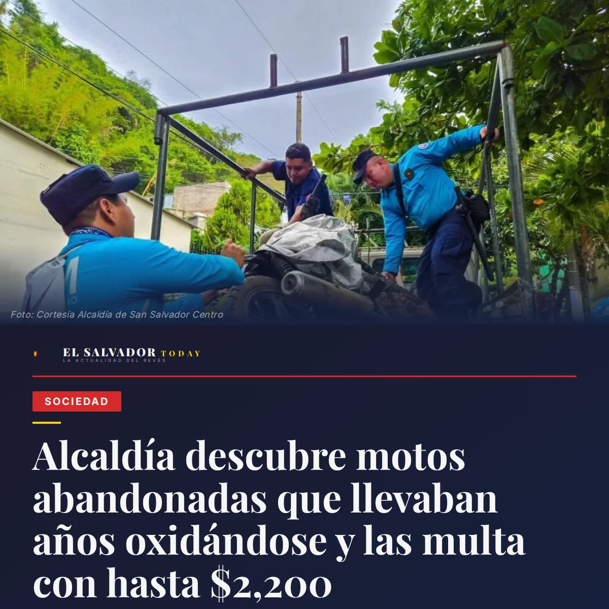 Motocicletas abandonadas en colonia Las Conchas