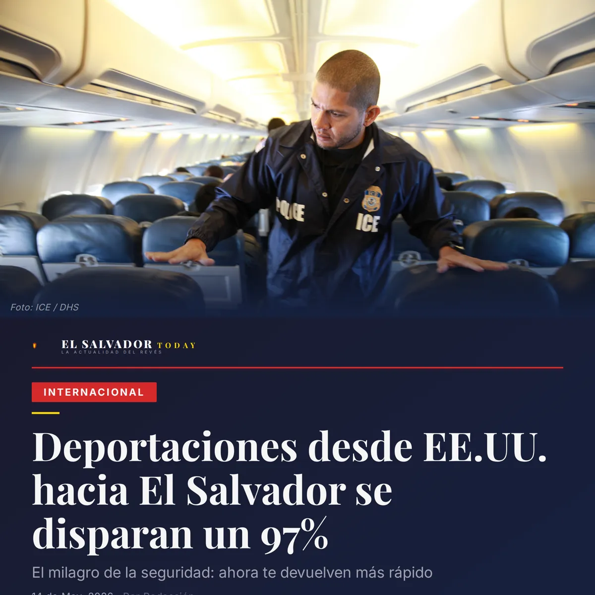 Deportaciones desde EE.UU. hacia El Salvador se di