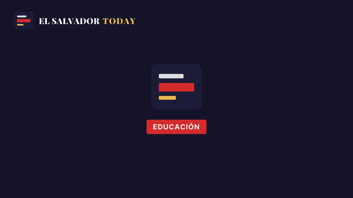 Aula de escuela pública salvadoreña con estudiantes frente a tablet